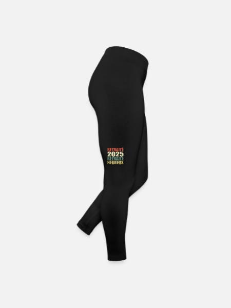Glücklicher Rentner Ruhestandsgeschenk 2025 - Frauen Jersey Leggings - Schwarz - Rechts