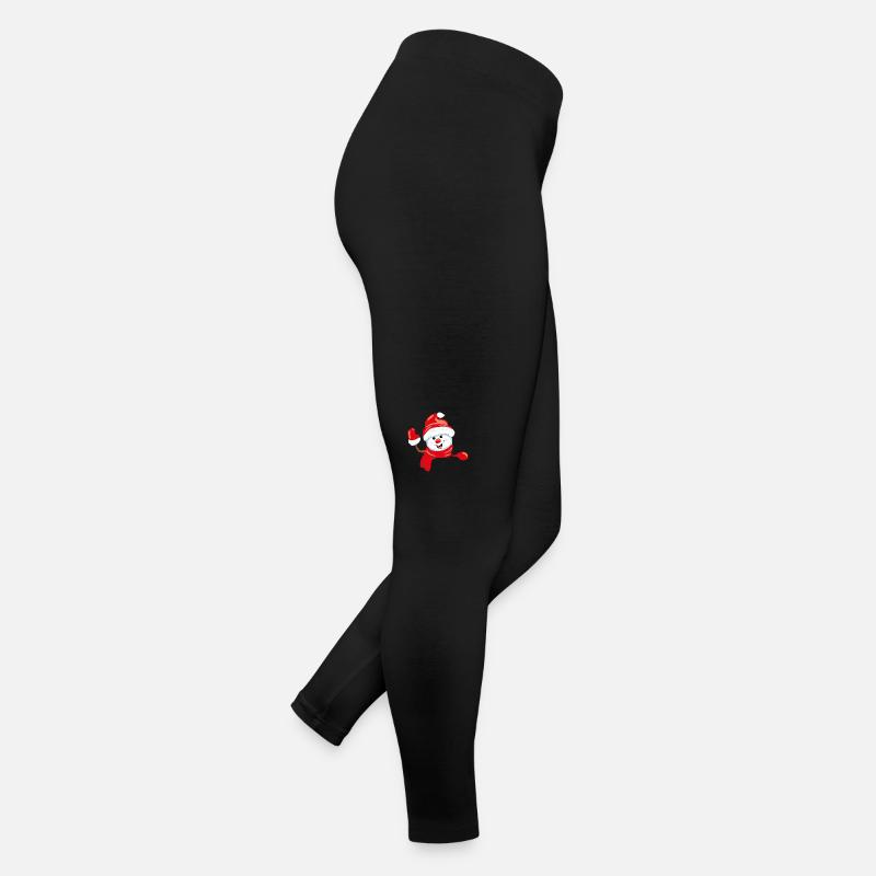 Waving happy snowman Women’s Jersey Leggings