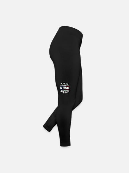 Je Soutiens Deux équipes la France - Legging en jersey Femme - noir - Droite