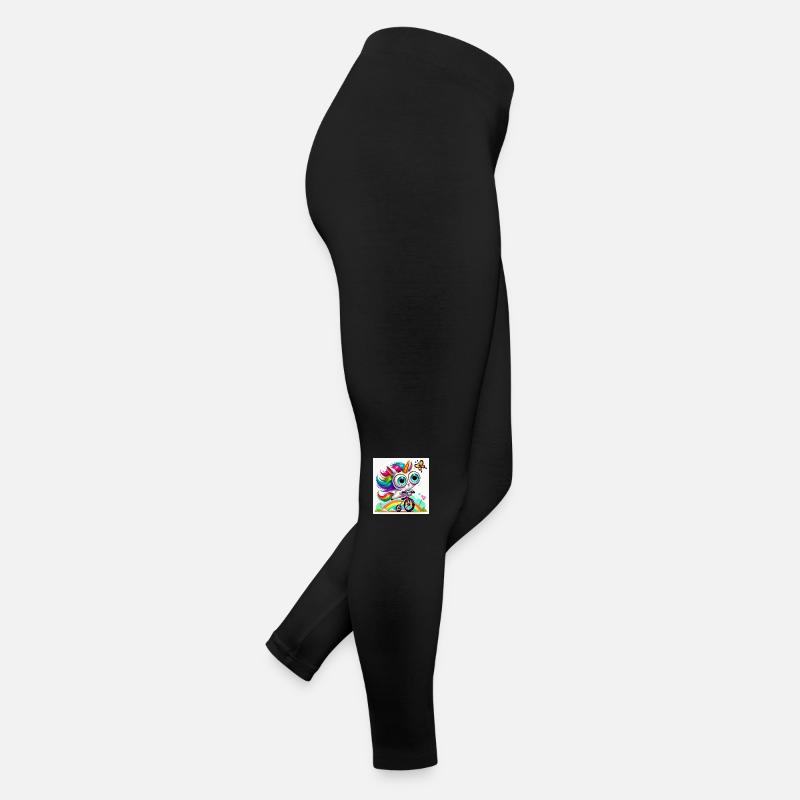 Funny unicorn on bike Women’s Jersey Leggings