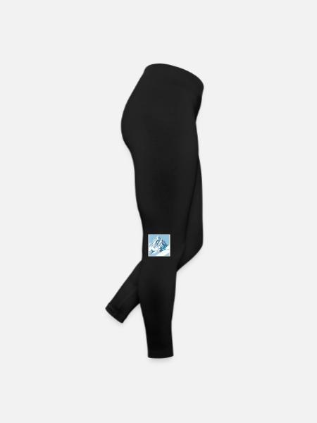 Skifahren: Freiheit auf zwei Brettern - Frauen Jersey Leggings - Schwarz - Rechts