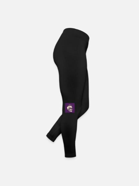 Schädel und Spinne – Dunkle Eleganz des Todes - Frauen Jersey Leggings - Schwarz - Rechts