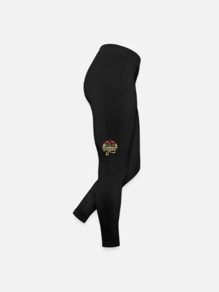 Original 1940's Vintage - 1940's Birthday Gift - Women’s Jersey Leggings - black - Right