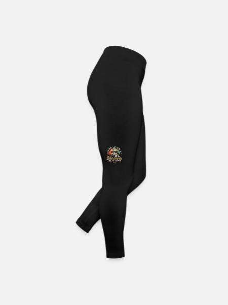 January Vintage 1950's - 74th Birthday Gift - Women’s Jersey Leggings - black - Right