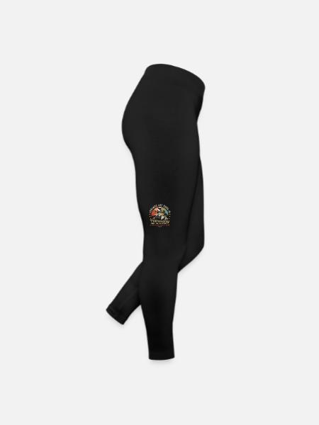 Né en février 1968 anniversaire blague rétro 1968 - Legging en jersey Femme - noir - Droite