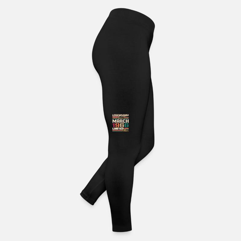 March 1966 Vintage Born Vintage Birthday Women’s Jersey Leggings
