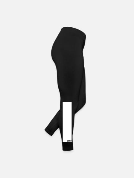 NOIA17 Streetwear mit weissem Balken - Frauen Jersey Leggings - Schwarz - Rechts