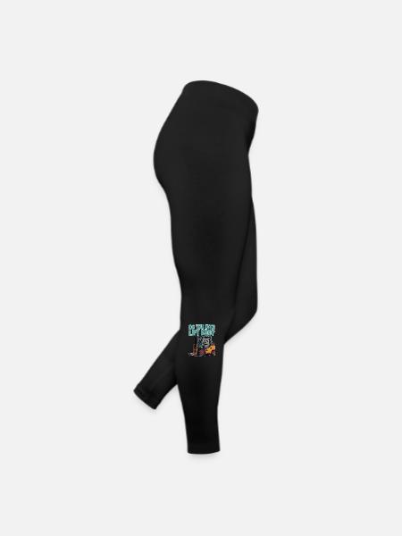 Gabelstapler Hebst du überhaupt Bro - Frauen Jersey Leggings - Schwarz - Rechts
