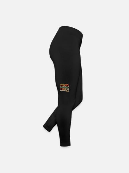März 1960 Jahrgang 1960 Retro Geburtstagsgeschenk - Frauen Jersey Leggings - Schwarz - Rechts