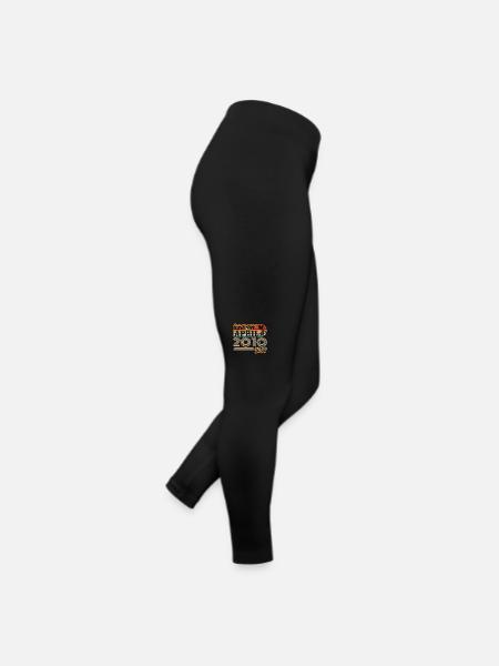 Les légendes sont nées en avril 2010 - Legging en jersey Femme - noir - Droite