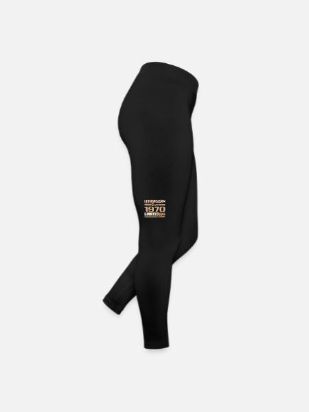 1970 Vintage 1970 Geburtstag geboren im Jahr 1970 - Frauen Jersey Leggings - Schwarz - Rechts