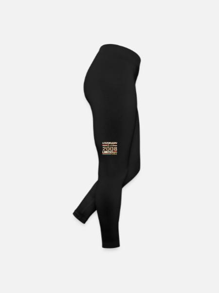 2008 Vintage 2008 Birthday born in 2008 - Women’s Jersey Leggings - black - Right