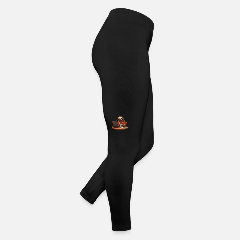 PDG de Sloth - Chef détendu avec café et genoux Legging en jersey Femme