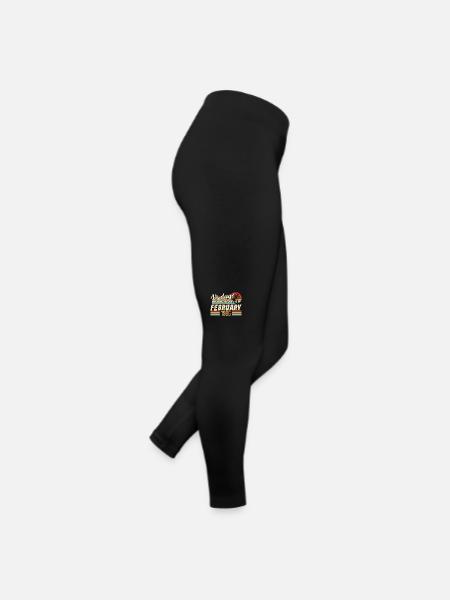 Millésime Né Février 1986 Cadeau 38e Anniversaire - Legging en jersey Femme - noir - Droite