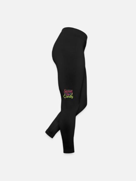 14. Februar Valentinstag-Geschenk Süssigkeiten - Frauen Jersey Leggings - Schwarz - Rechts