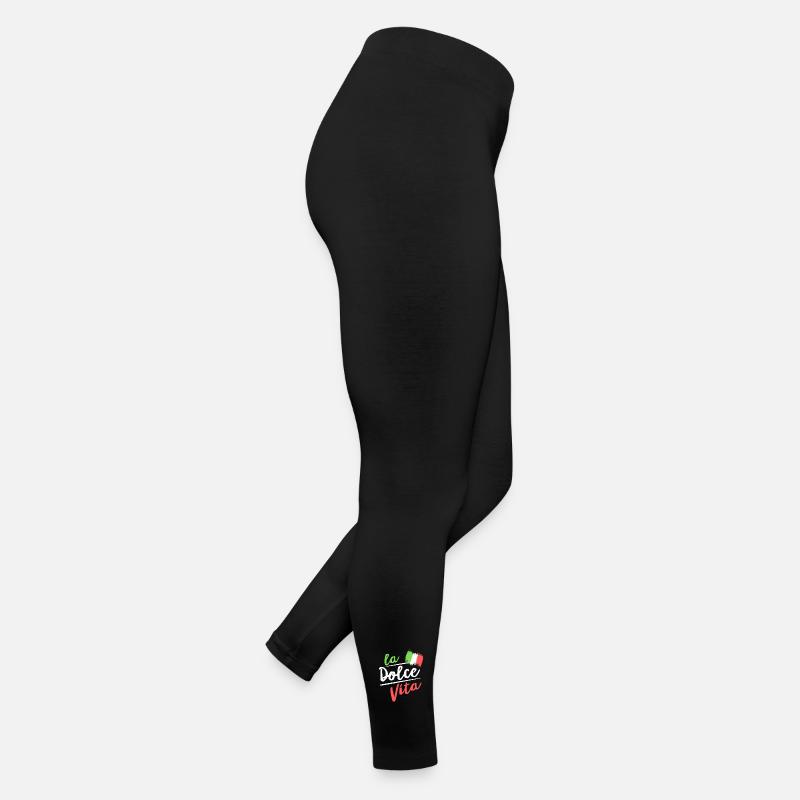 la dolce vita I Italian flag - Women’s Jersey Leggings - black