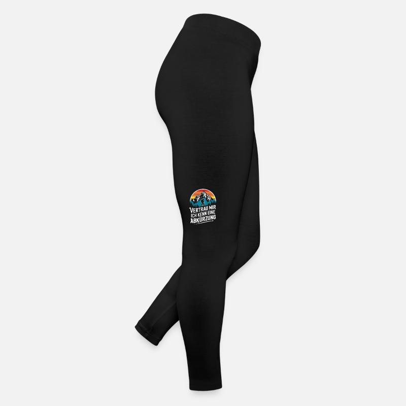 Wandern Wanderer Wanderung Berge Wald Frauen Jersey Leggings