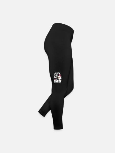 Schaf Schafe Bauer Lamm Landwirt - Frauen Jersey Leggings - Schwarz - Rechts