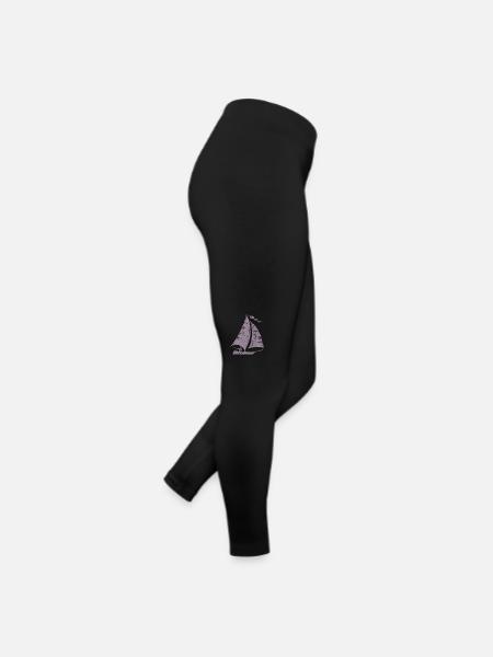 Segelboot Segeln Segler - Frauen Jersey Leggings - Schwarz - Rechts