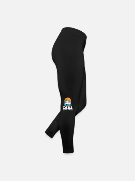Dibs On The Captain Pontoon Queen Motorboating - Women’s Jersey Leggings - black - Right