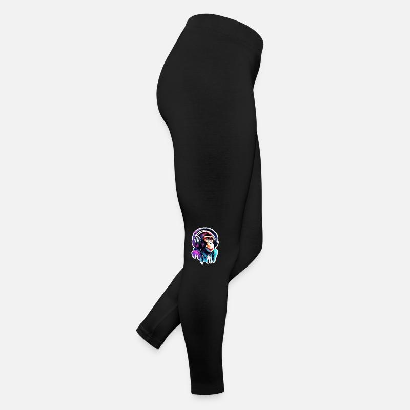 Kopfhörer / Audio / Musik / Tier / Affe / cool Frauen Jersey Leggings