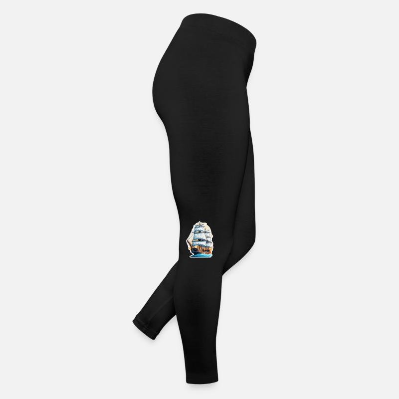Pirate Ship / Boat / Sea / Ocean / Waves Women’s Jersey Leggings