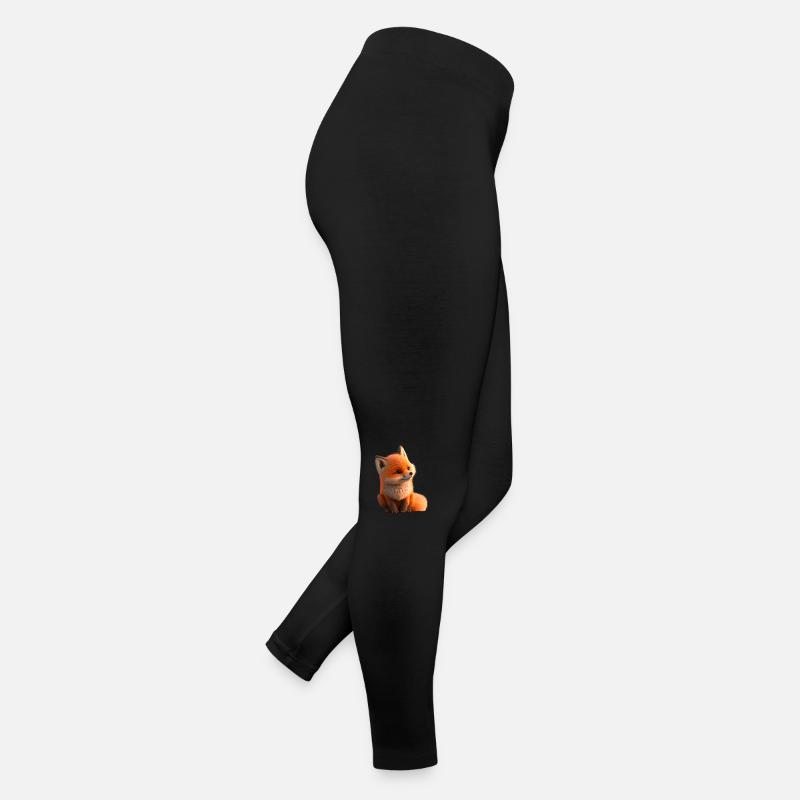 Zorro sentado Leggings de punto para mujer
