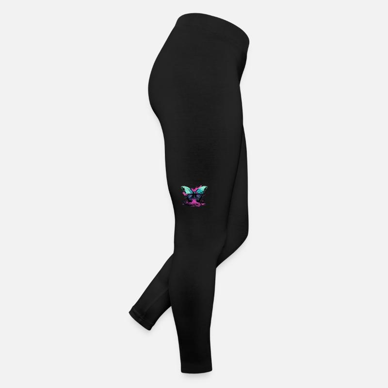 Farfalla Colori Luminosi Leggings in jersey da donna