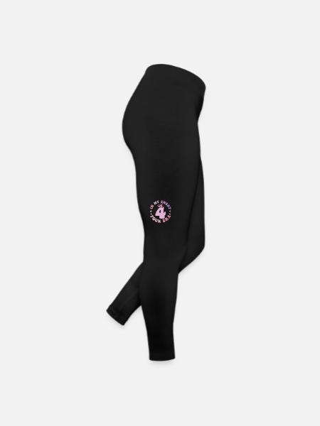 In My Sweet Four Era 4th Birthday Groovy Retro 4th - Legging en jersey Femme - noir - Droite