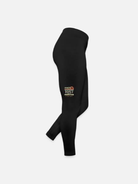 Original 1957 cadeau anniversaire 1945 rétro 1957 - Legging en jersey Femme - noir - Droite