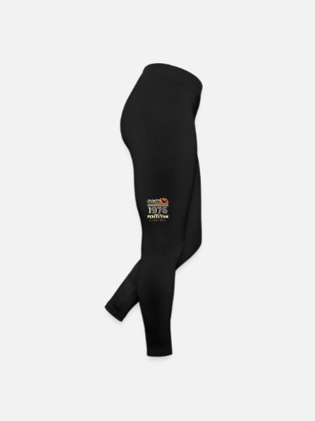 Original 1976 Geburtstagsgeschenk 1945 Retro 1976 - Frauen Jersey Leggings - Schwarz - Rechts