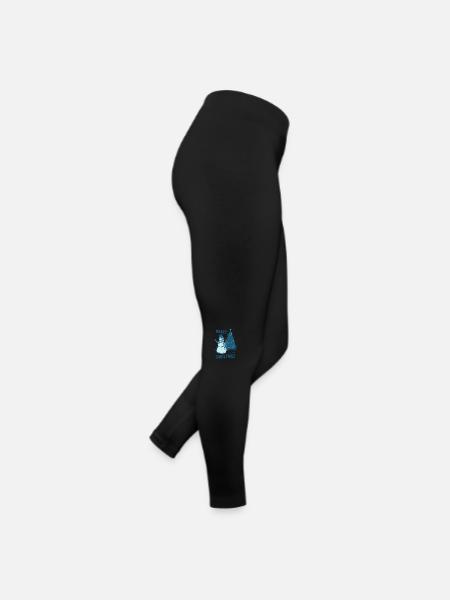 Joyeux Noël - Père Noël et sapin de Noël - Legging en jersey Femme - noir - Droite