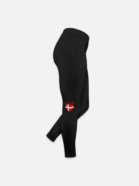 Drapeau du Danemark - Legging en jersey Femme - noir - Droite