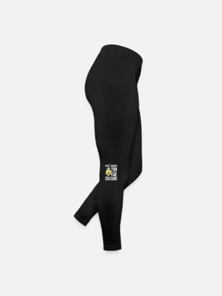 Avo-Cardio Day Avocada Calisthenics für Männer - Frauen Jersey Leggings - Schwarz - Rechts