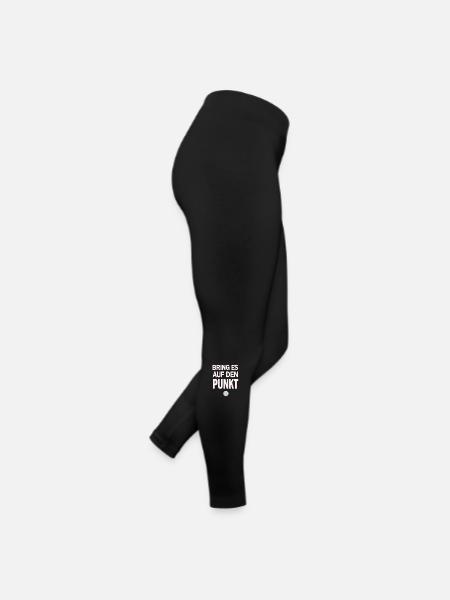 Bring Es Auf Den Punkt Coole Lustige Sprüche - Frauen Jersey Leggings - Schwarz - Rechts