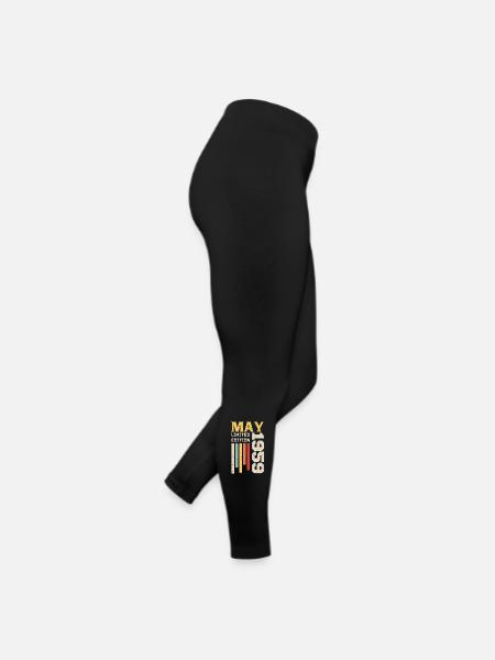 Mai 1959 - Cadeau anniversaire né en Mai 1959 Mai - Legging en jersey Femme - noir - Droite