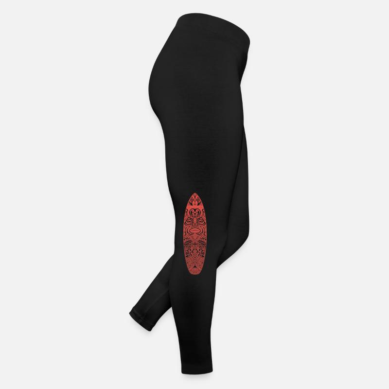Maori Surf (rote Version) Frauen Jersey Leggings