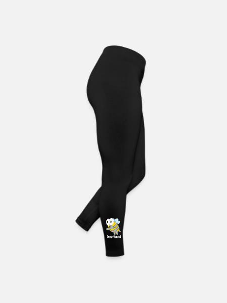 bee hard - Frauen Jersey Leggings - Schwarz - Rechts