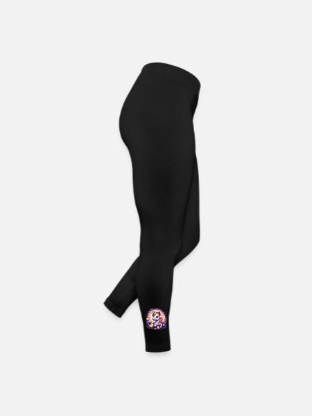 Einhorn mit bunten Herzen - Sweet Unicorn - Frauen Jersey Leggings - Schwarz - Rechts