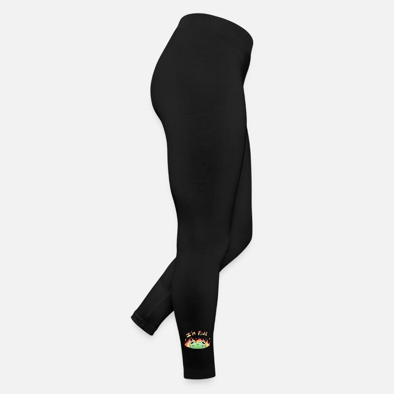 Frog "I'm fine" - Women’s Jersey Leggings - black