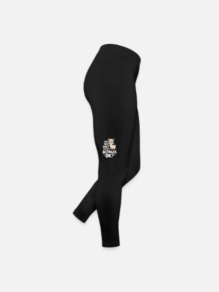 Alpaca Llama - Women’s Jersey Leggings - black - Right