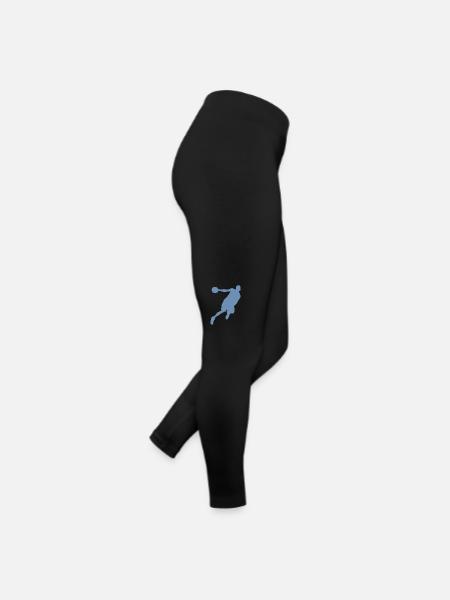 Silhouette de basketteur, design sportif dynamique - Legging en jersey Femme - noir - Droite