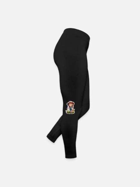 Farmer / Farmer / Farm / Harvest / Woman - Women’s Jersey Leggings - black - Right