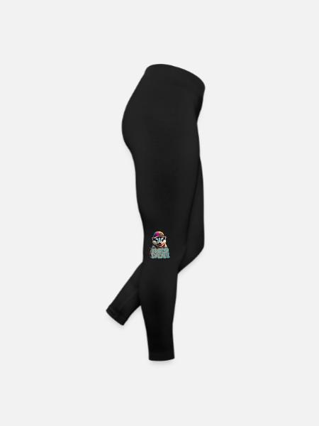 Naughty Badger - Naughty Badger Graffiti Style - Legging en jersey Femme - noir - Droite