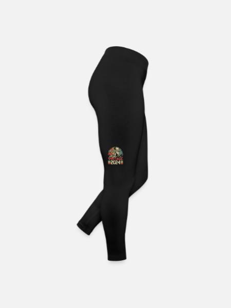 Jahrgang 2024 Retro Geburtstagsgeschenk geboren im Jahr 2024 - Frauen Jersey Leggings - Schwarz - Rechts
