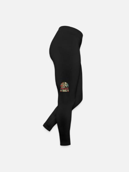 Vintage 1985 Retro Geburtstagsgeschenk Geboren 1985 - Frauen Jersey Leggings - Schwarz - Rechts