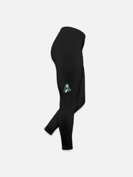 Expressif : Hz. Ali Design - Legging en jersey Femme - noir - Droite