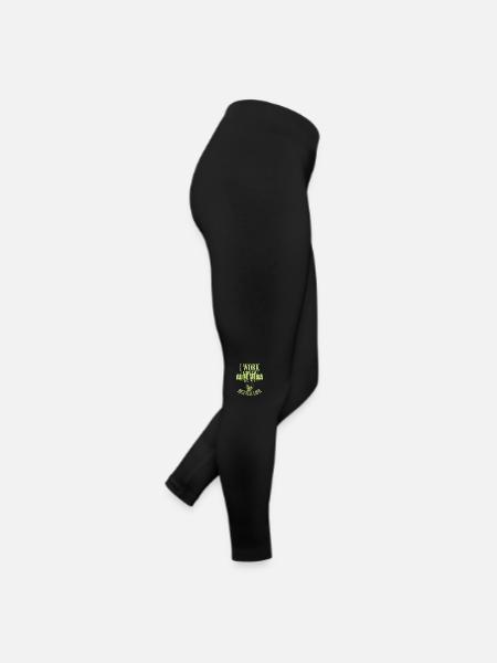 I work hard my Aloe Vera can live a Better Life - Women’s Jersey Leggings - black - Right