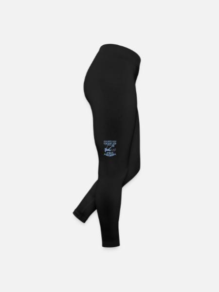 Echte Sportler spielen Fußballtennis - Frauen Jersey Leggings - Schwarz - Rechts