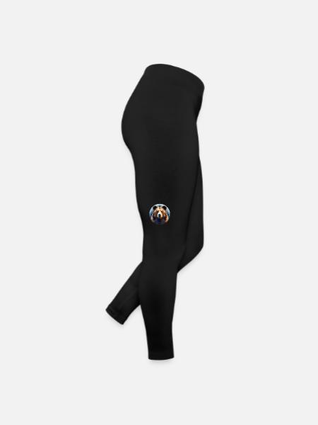 Bär in Polygon-Geometrie - Frauen Jersey Leggings - Schwarz - Rechts
